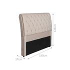 Cabeceira Casal Queen 160cm Sued Bege