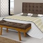 Cabeceira Casal Queen 160cm Sued Tabaco