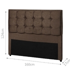 Cabeceira Casal Queen 160cm Sued Tabaco