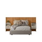 Cabeceira Casal Queen 240cm Com Frame Laranjeiras Nature Fosco