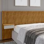 Cabeceira Casal Queen 247 Cm Ripada 2 Gavetas Naturalle Off W