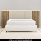 Cabeceira Casal Queen 268cm Com Led Cleo Linho Bege V02 - Mpo
