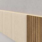 Cabeceira Casal Queen 268cm Com Led Cleo Linho Bege V02 - Mpo