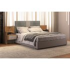 Cabeceira Casal/queen 2 Mesas De Apoio G290 Canela