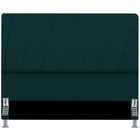 Cabeceira Casal Queen Box Estofada 160 Cm Iza Suede Azul Mari