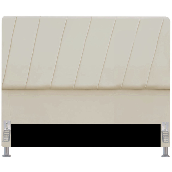 Cabeceira Casal Queen Box Estofada 160 Cm Iza Suede Bege