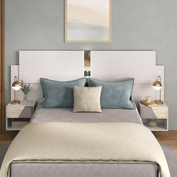 Cabeceira Casal/queen C/espelho E 2 Mesas Multimóveis Mp4326