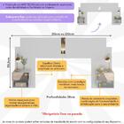 Cabeceira Casal/queen C/espelho E 2 Mesas Multimóveis Mp4326