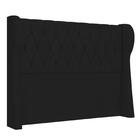 Cabeceira Casal Queen Cama Box 160cm Malva Z04 Veludo Preto -