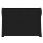 Cabeceira Casal Queen Cama Box 160cm Malva Z04 Veludo Preto -