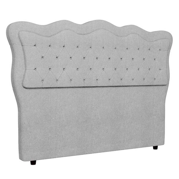 Cabeceira Casal Queen Cama Box 160cm Oregon Z04 Boucle Cinza