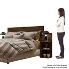 Cabeceira Casal/queen Com 2 Mesas De Cabeceira Anna Kaiki Móv