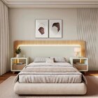 Cabeceira Casal Queen Com 2 Mesas De Cabeceira Led 3000k E To