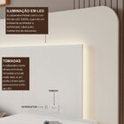 Cabeceira Casal Queen Com 2 Mesas De Cabeceira Led 3000k E To