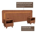 Cabeceira Casal Queen Com 2 Mesas De Cabeceira Led 3000k E To