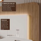 Cabeceira Casal Queen Com 2 Mesas De Cabeceira Led 3000k E To