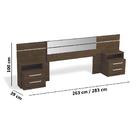 Cabeceira Casal/queen Com Espelho E 2 Criados Jacarandá