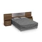 Cabeceira Casal/queen Com Espelho E 2 Criados Jacarandá