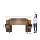 Cabeceira Casal/queen Com Mesa Ajustável Oslo Espresso Móveis