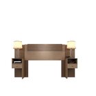 Cabeceira Casal/queen Com Mesa Ajustável Oslo Espresso Móveis