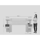 Cabeceira Casal/queen Com Mesa Ajustável Oslo Espresso Móveis