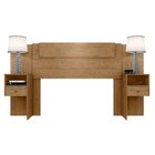 Cabeceira Casal/queen Com Mesa Ajustável Oslo Espresso Móveis