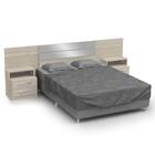 Cabeceira Casal/queen Espelho E 2 Mesa De Cabeceiras Kappesb