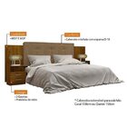 Cabeceira Casal/queen Estofada 2 Mesas De Apoio Galaxy New  C