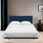 Cabeceira Casal Queen Estofada Para Cama Box Glass Veludo Azu