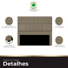 Cabeceira Casal Queen Estofada Para Cama Box Jade Veludo Capu