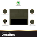 Cabeceira Casal Queen Estofada Para Cama Box Jade Veludo Choc