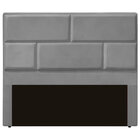 Cabeceira Casal Queen Estofada Para Cama Box Jade Veludo Cinz