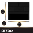 Cabeceira Casal Queen Estofada Para Cama Box Jade Veludo Preto