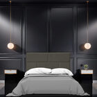 Cabeceira Casal Queen Estofada Para Cama Box Jade Veludo Taba