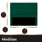 Cabeceira Casal Queen Estofada Para Cama Box Jade Veludo Verd
