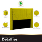 Cabeceira Casal Queen Estofada Para Cama Box Toronto Veludo A