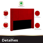 Cabeceira Casal Queen Estofada Para Cama Box Toronto Veludo V