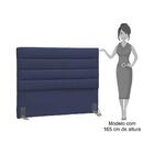 Cabeceira Casal Queen Greta 160cm Suede Azul Marinho