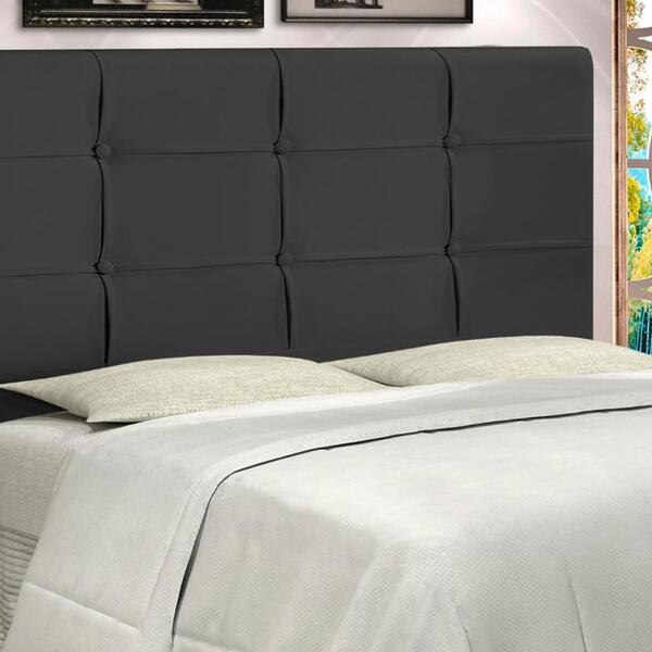 Cabeceira Casal Queen Jbe Moveis Style 164cm Preta Para Cama