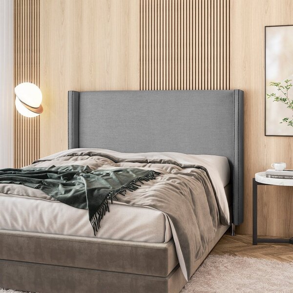 Cabeceira Casal Queen Madeira 160cm Celine Cinza