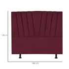 Cabeceira Casal Queen Size Cama Estofada 160 Cm Emma Suede Bo