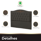 Cabeceira Casal Queen Size Estofada Para Cama Box Maitê Velud