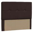Cabeceira Casal Queen Vênus 160cm Suede Marrom - D'monegatto