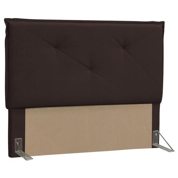 Cabeceira Casal Queen Vic 160cm Suede Marrom - D'monegatto