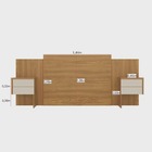 Cabeceira Casal Recife Extensível Com 2 Mesas De Cabeceira -