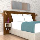 Cabeceira Casal Regulável Flex Fiona Imbuia Champanhe