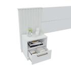 Cabeceira Casal Regulável Ripada Albione Branco Fosco