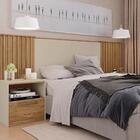 Cabeceira Casal Regulável Ripada Albione Buriti Off White