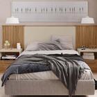 Cabeceira Casal Regulável Ripada Albione Buriti Off White