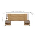 Cabeceira Casal Regulável Scarlatti Buriti Fendi